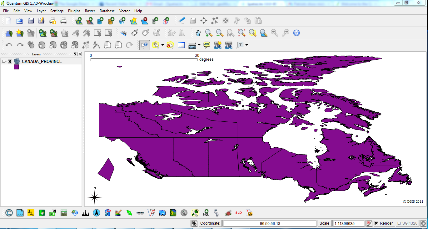 Карта в qgis